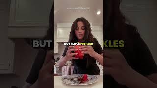 Selena Gomez tries her boyfriend's special sandwich  #shorts  #selenagomez #celebrity