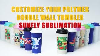 Sublimation double wall tumbler imprint with HSB(heat shrink bag)