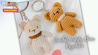  Crochet Teddy Bear Keychain Tutorial – 🪡 Cutest Amigurumi for Beginners! | Mimi Crochet