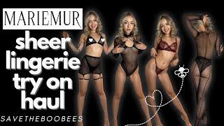 Exclusive Mariemur Luxury Lingerie | Sexy Sheer Try On Haul