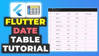 Flutter Data Table Tutorial | Flutter Table Widget Guide