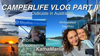 CAMPERLIFE VLOG PART II I Fallschirmsprung aus 5000m, Kangaroos am Strand, Segeltour I KathaMariie