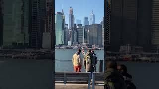 Manhattan Skyline  Brooklyn  New York City  NYC  NY USA Travel vlog - Christmas Holiday Season