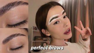 i make perfect fluffy brows at homelamination & tint