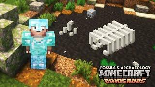 Excavating The TAR PIT! So Many New Fossils! (Minecraft Dinosaurs #16)