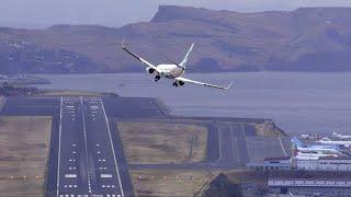 Challenging Airport Madeira Funchal Transavia 737 crosswind landing