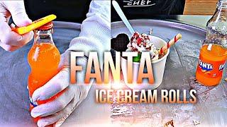 Fanta Soda Ice Cream Rolls