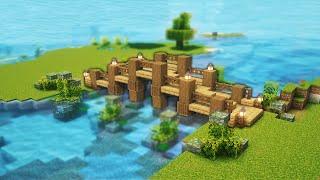 How to Build a Small Wooden Bridge in Minecraft Tutorial 1.21