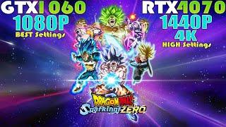 GTX 1060 - RTX 4070 ~ DRAGON BALL: Sparking! ZERO | 1080P, 1440P & 4K Performance Test