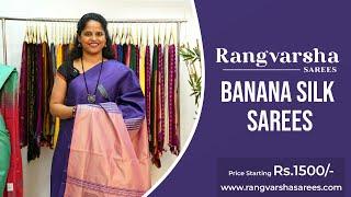 Banana Silk Sarees-Rangvarsha Sarees-Vegan silk saree in traditional colors -20th September 2024