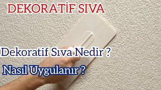 Dekoratif Sıva Nasıl Çekilir?