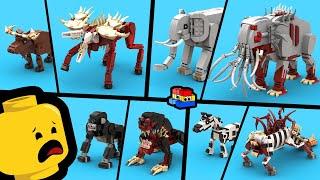 LEGO Zoochosis: How to Build Gorilla, Moose, Zebra, and Elephant (Normal and Mutant)