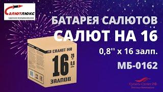 Батарея салютов  Салюты по ГОСТу 16 выстрелов 0,8"х16 залпов МБ 0162