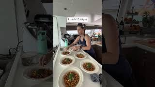 Reality of a private chef on a yacht (belowdeck) #sailing #yacht #privatechef #bahamas #yachtchef