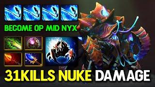 WTF 31KILLS NUKE DAMAGE MID Nyx Assassin With LVL5 Dagon + Ethereal Blade Build 7.37c DotA 2