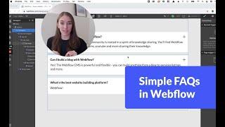 Simple FAQ Structure with Webflow CMS - Follow Along Tutorial