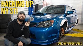 Flaring my 2007 Subaru WRX STI! (Karlton Fender Flares)