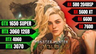 Monster Hunter Wilds - Gtx 1650 SP | RTX 3060 | RTX 4060 | RTX 3070 | RX 580 | RX5600XT | RX 6600...