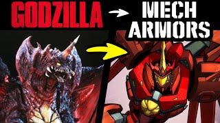 What if GODZILLA MONSTERS Were GIANT MECH ARMORS?! (Lore & Speedpaint)