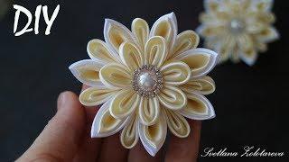 Цветы из атласной ленты Канзаши Резинки для волос DIY Hair Flowers Kanzashi