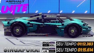 ASPHALT UNITE GRAND PRIX ASTON MARTIN VALKYRIE LEGO SINGAPURA TOUCHÉ DRIVER ON OFF GAMEPLAY ANDROID!