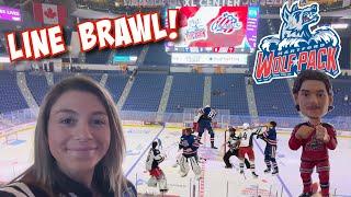 LINE BRAWL at Hartford Wolf Pack Game! vs Rochester Americans | Rempe Bobblehead Chaos