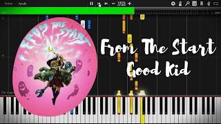 From The Start | Good Kid PIANO TUTORIAL (Sheet in the description)