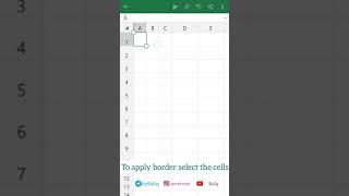 Change Row height and Column width in MS Excel Mobile #msexcel #spreadsheet #rowheight #itzrafiq