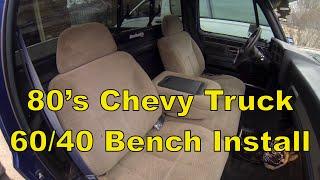 C10 Chevy Truck Install a Split 60/40 Bench Seat, 73-87 C10 R10