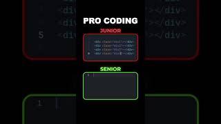 Junior vs Senior Developer. #programming #coding #html #css #javascript #dsa #webdeveloper