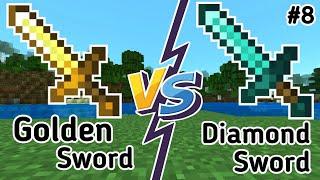 Golden Sword v/s Diamond Sword in minecraft | Golden Sword v/s Diamond Sword in survival world.