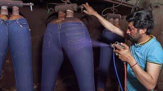 The Hypnotic Way they Mass Produce Jeans Inside Factory