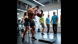  **Muscle Meets Groove: Bodybuilder Dances with Legendary Gym Crew!**