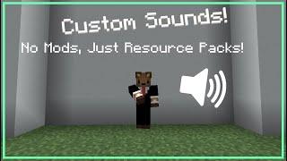 How to add your own custom sounds into minecraft | sounds.json tutorial