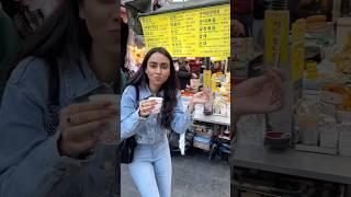 Korean street food is delicious ️ sneaking off for a quick snack in Seoul 