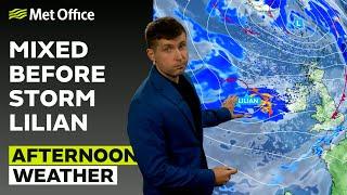 22/08/24 – Storm Lilian arriving overnight – Afternoon Weather Forecast UK – Met Office Weather