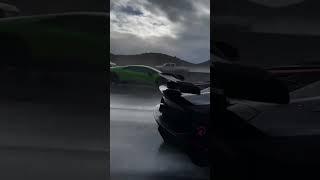 Lamborghini Army rollin’ thru the Thunderstorm #shorts