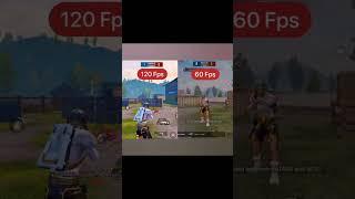 Кто сильнее? 60 FPS Vs 120 FPS сравнение в Pubg Mobile #shorts #pubg