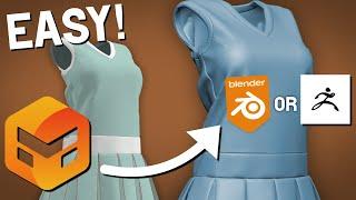 Make Highpoly Models from Marvelous Designer Meshes (Blender or Zbrush)