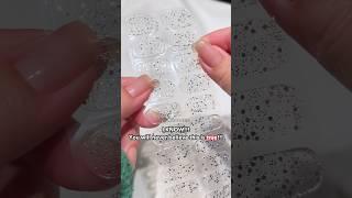 How to apply semi cured gel nail warps?  #nails #nailart #springnails #diynails #asmr #nailinspo
