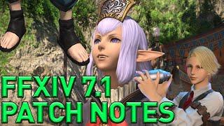 FFXIV - Patch 7.1 Preliminary Patch Notes Overview & Thoughts