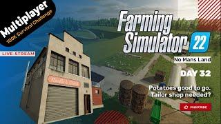 FarmSim 22 - No Mans Land - Day 32 - Multiplayer LIVE-STREAM