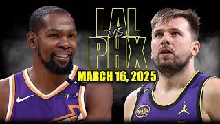 Los Angeles Lakers vs Phoenix Suns Full Game Highlights - March 16, 2025 | NBA Regular Season