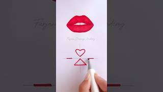 lips drawing tutorial  #art #drawing #shorts