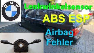 ABS ESP Airbag defekt Lenkwinkelsensor Wickelfeder Lenksäulenmodul  Lenkstockschalter Reparatur BMW