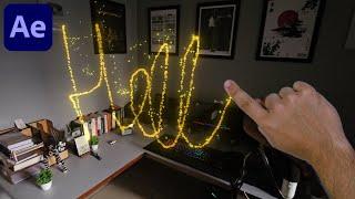 Particle Trail Hand Drawing Effect in After Effects - After Effects Tutorial | NO PLUGINS