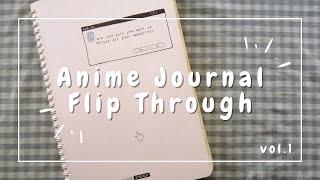 anime journal flip through || first completed journal