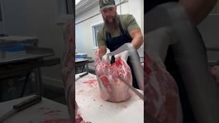 Splitting a lamb shoulder. #shorts #viralvideo #viral #fyp #thebeardedbutchers