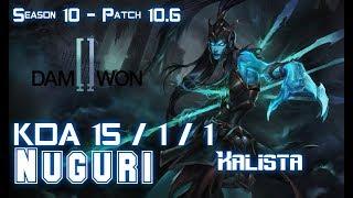 DWG Nuguri KALISTA vs VAYNE Top - Patch 10.6 KR Ranked