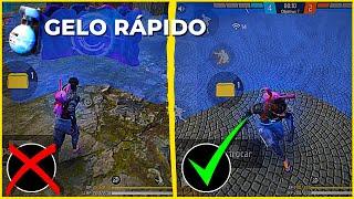 APRENDA A USAR O GELO DA MANEIRA CERTA ️ GELO RÁPIDO,AGACHADO E COLADO NO FREE FIRE MOBILE !!!